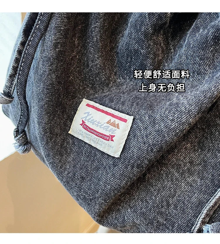 New denim dumpling bag, women's crossbody bag, simple and versatile small shoulder bag for class commuting