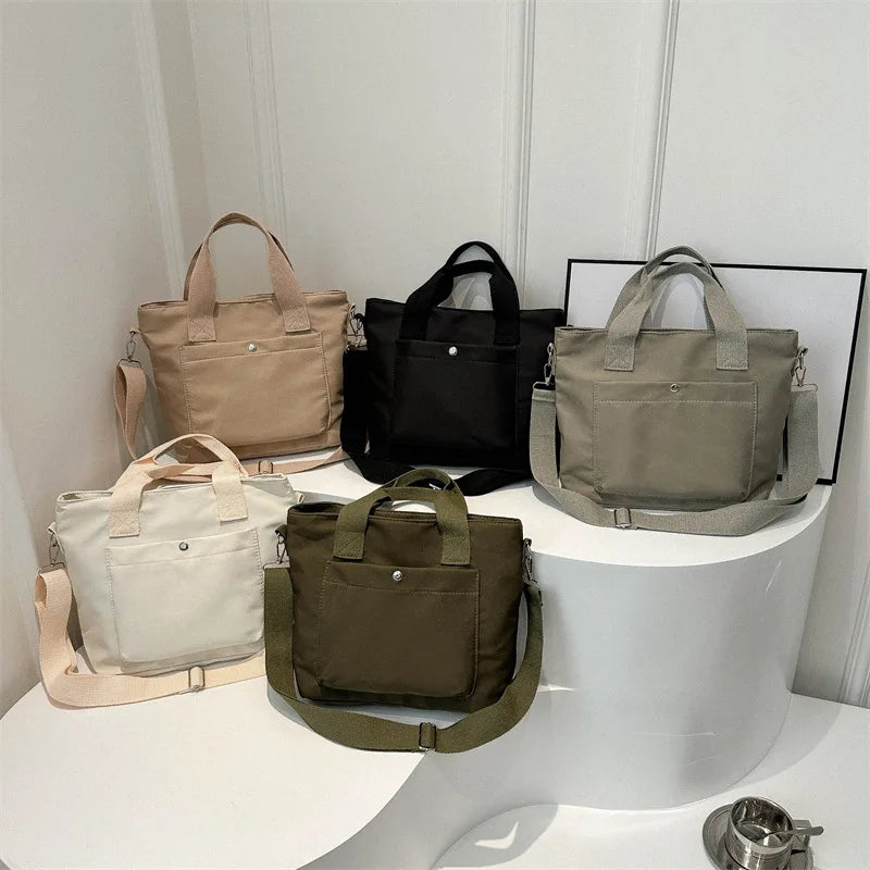 Small Casual Tote Bags Women Shoulder Messenger Bags Korean Canvas Fashion Female Crossbody Bag for Girl 2024 Cloth Handbags