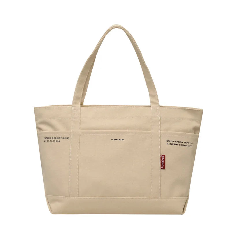 Women's Bag Versatile Multiple Pockets Shoulder Bags For Women Casual Large Capacity Canvas Tote Bag Daily Commuting Handbags