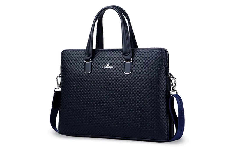 Leather Laptop Bags For Men Luxury Handbags Man Shoulder Computer Notebook Bag For 14.1" Macbook Air DELL HP ASUS 2025 Fashion