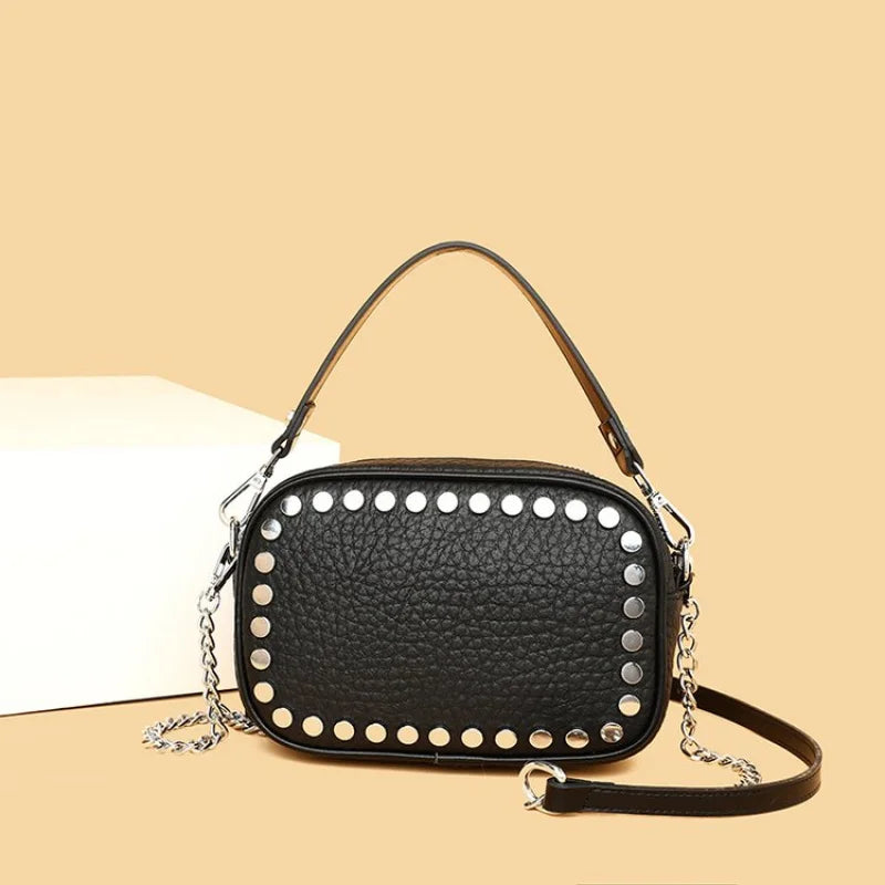 Popular Classic Leather Women's Tote Bag High-End Luxury Brand Elegant Fashionable Daily Vintage Commuter Bag