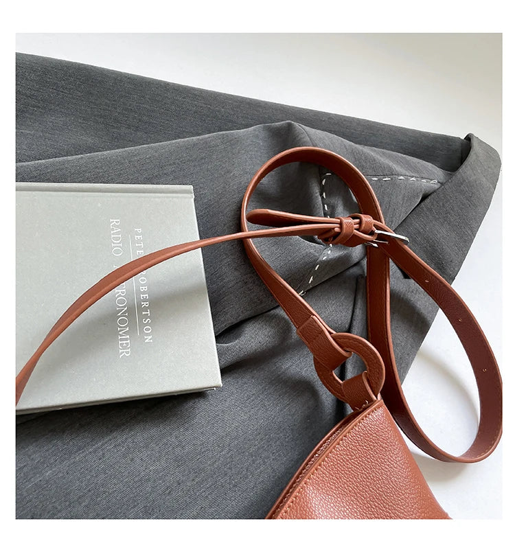 Luxury Designer Bag Fashion Women's PU Leather Shoulder Bag Minimalism Solid color Crossbody Bags for Women Ladies Handbag