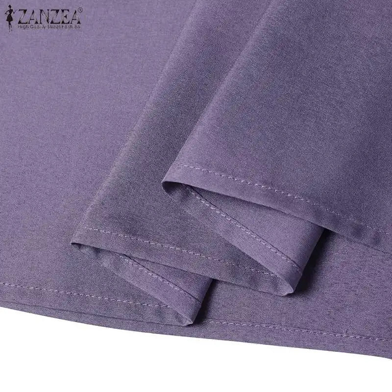 2025 ZANZEA Fashion Muslim Dress Women Tukey Abaya Robe Long Sleeve Maxi Sundress Vestido Dubai Kaftan Islamic Clothing Oversize