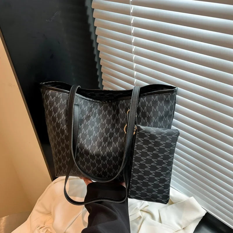 Luxury Women's Handbag Retro Casual Large Capacity Tote Bag Fashion Commuter Shoulder Bag High Quality Women Bag With Coin Purse