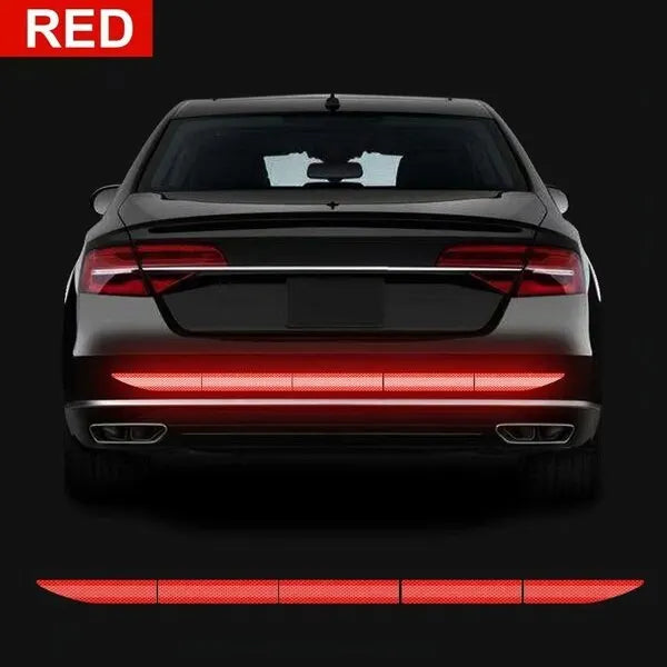 Car Reflective Stickers Rear Trunk Reflector Car Driving Safety Warning Mark Auto Body Waterproof Decal Car Exterior Accessories