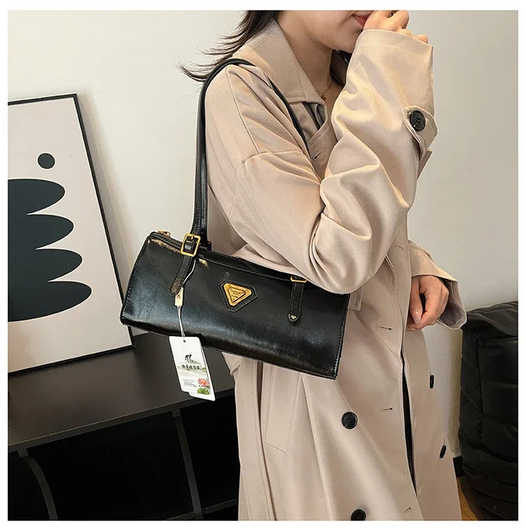 Luxury Brand Leather Messenger Bag, Women's Crossbody Bag For Ladies, Elegant Tote Bags With Famous Designer Popular Style