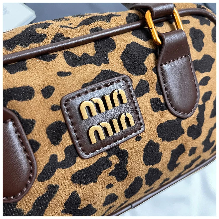 Luxury Brand Women Bag 2024 Winter Handbag Phone Purse Fashion Hobo Bag Satchel Retro Leopard Print Lady Shoulder Crossbody Bags