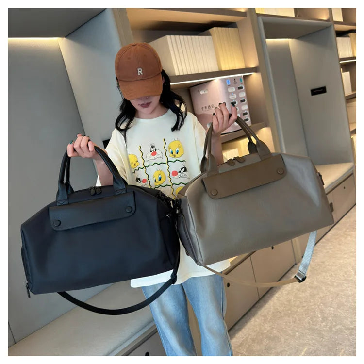 Sports Gym Bag for Women Travel Duffle Bag with Shoe Compartment & Wet Pocket Fitness Weekender Overnight Luggage Yoga Bag