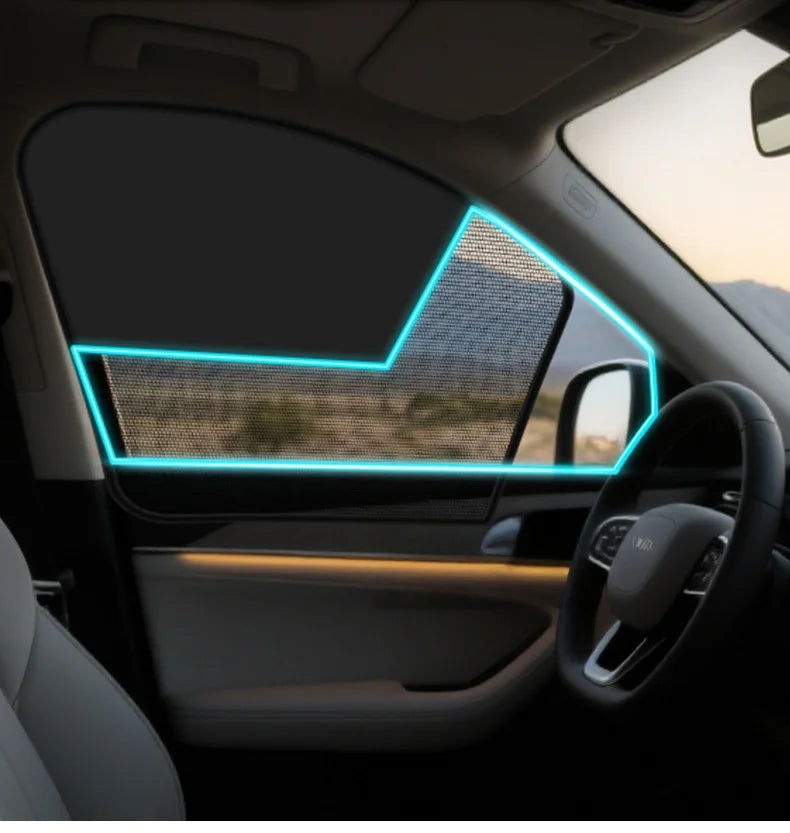 Magnetic Car Sun Shade Anti-UV Front/Rear Window Sunshield Shadow Mesh Glass Shading Curtain Auto Interior Car Privacy Shield