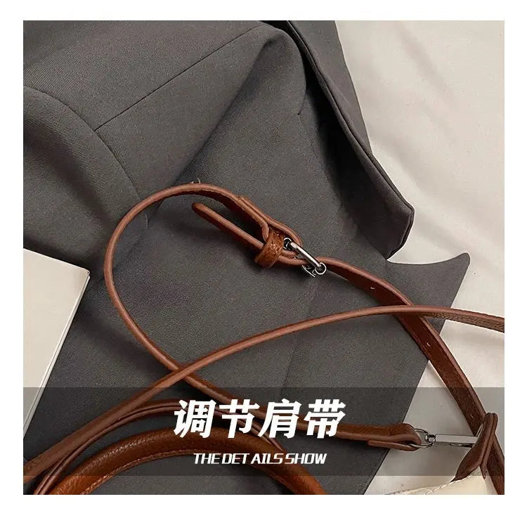 Luxury 2025 Work Tote - Fashion Patchwork Handbag with Long Strap Large Capacity, Waterproof Lining, Perfect for Office & Travel