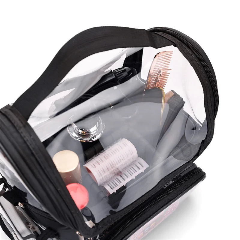 Cosmetic Makeup Tools Bag Large Capacity Makeup Brush Holder Travel Makeup Artist Bag Waterproof Cosmetic Organizer with Divider