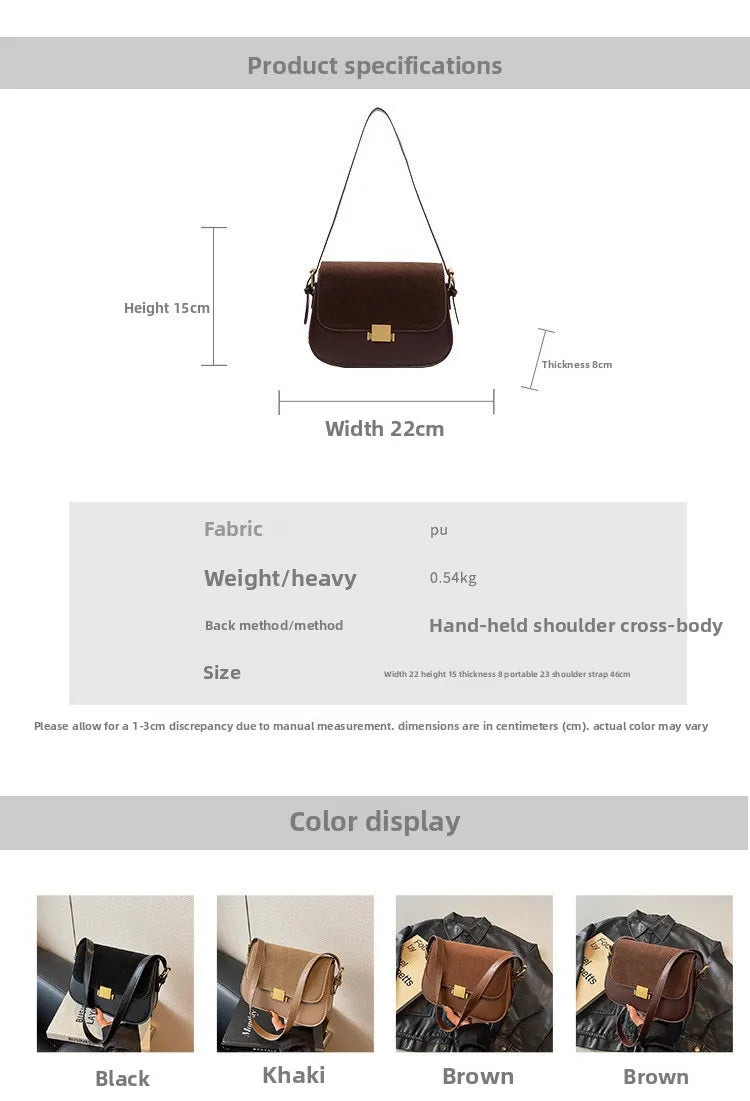 Fashionable Matte Ladies' Bag Versatile Crossbody Underarm Single Shoulder Bag Stylish Accessory for Casual Travel