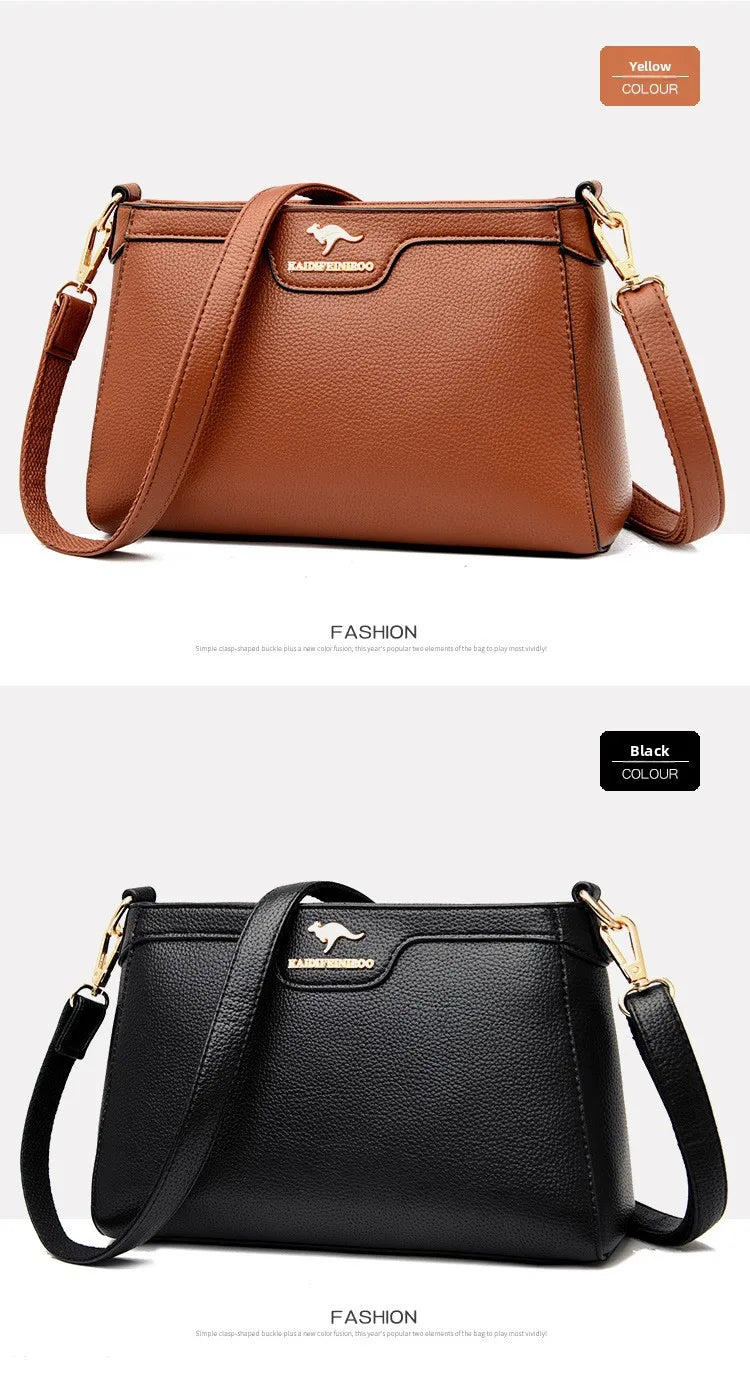 Fashionable Urban Women's Crossbody Bag Single Shoulder Bag Small Square Bag Stylish Mom Bag PU Material Medium Size Zipper O...