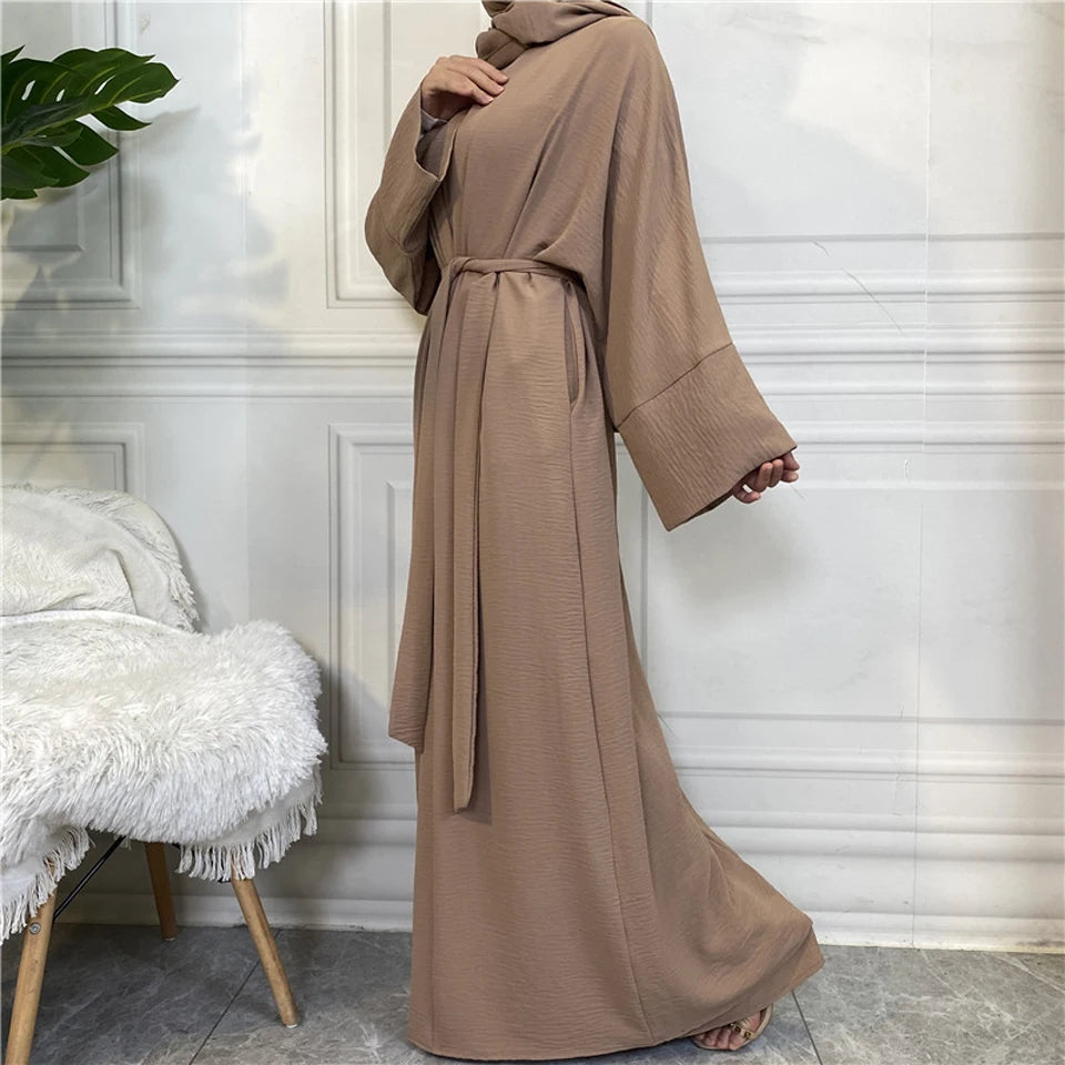 Abaya Women Muslim Long Dresses African Open Kaftan Dubai Turkey 2 Piece Set Luxury Islam Morocco Clothing Caftan Fashion Modest