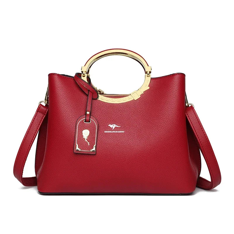 3 Layer Large Capacity Tote Bag Luxury Handbags Women Bags Designer Shoulder Bag High Quality Soft Leather Purses and Handbags