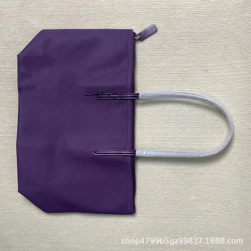 French Fashion Large Capacity Tote Bag Convenient Shoulder Bag Women Commuter Bag Pure Color Handbag Bucket Shape Daily Match