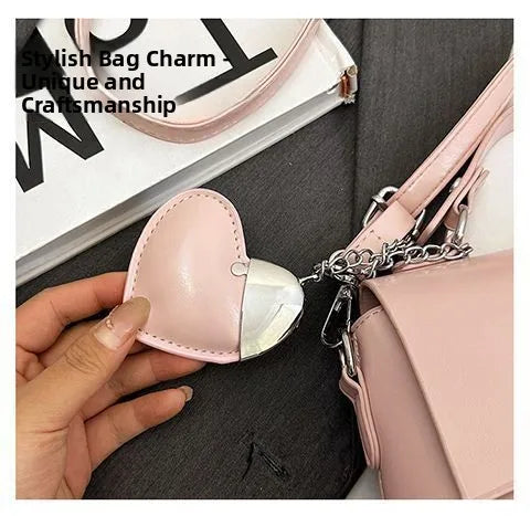 New Women's Handbag Mini Square Bag Commuter Single Shoulder Pink Polyester Casual Style Fashion Element Sewing Line