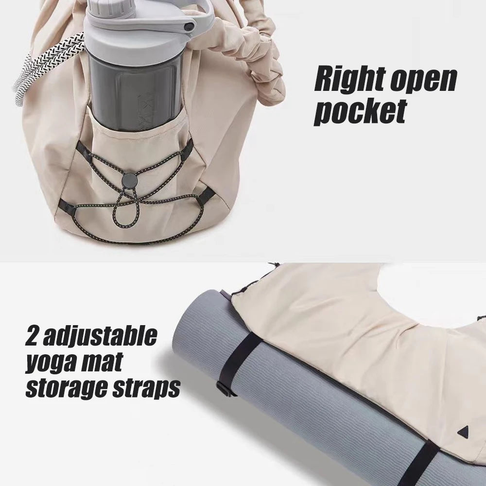 Yoga Gym Bags for Women with Shoes Compartment & Wet Dry Storage Pockets & Adjustable Yoga Mat Holder, Patent Pending