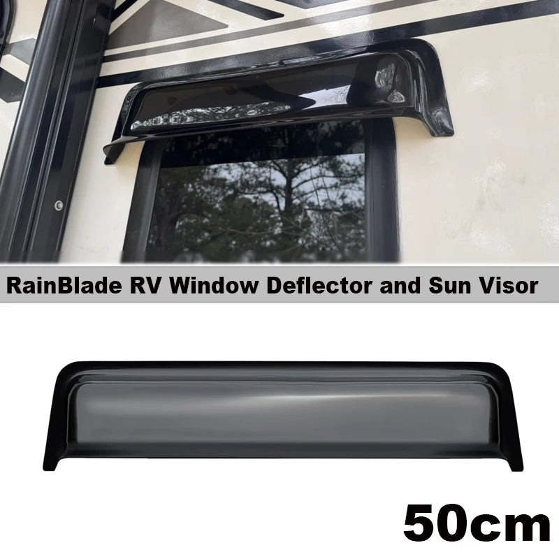 50cm RV Window Rain Deflector Guard RainBlade Deflects Rain And Sun Protection For Camper Van Windows RV Replacemen Accessories