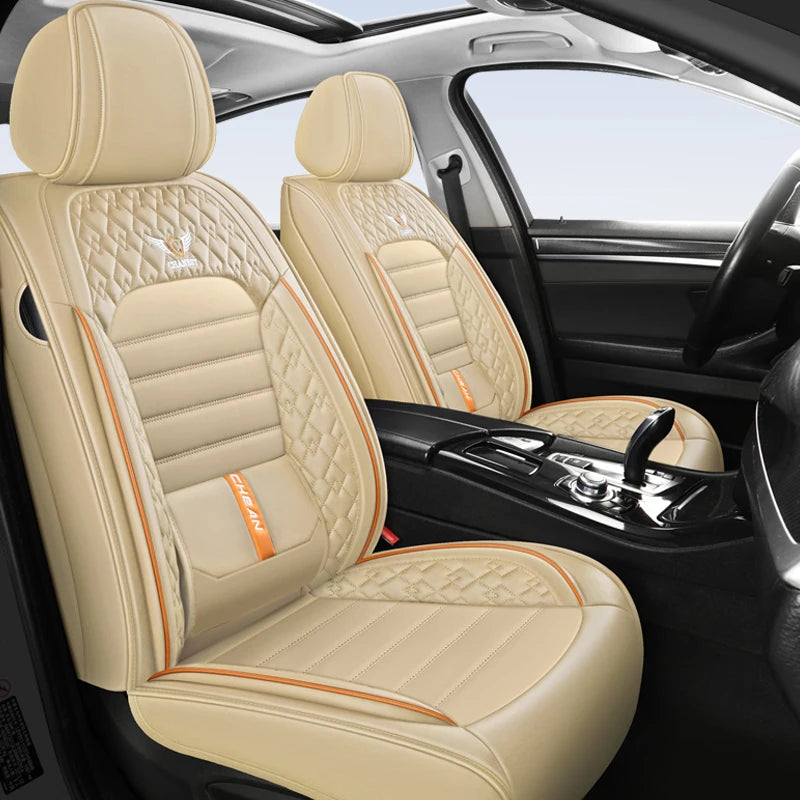 Ultra-Comfy & Durable Full-Wrap Leather Car Seat Covers – Premium Craftsmanship, All-Season, Universal Fit for Most Vehicles