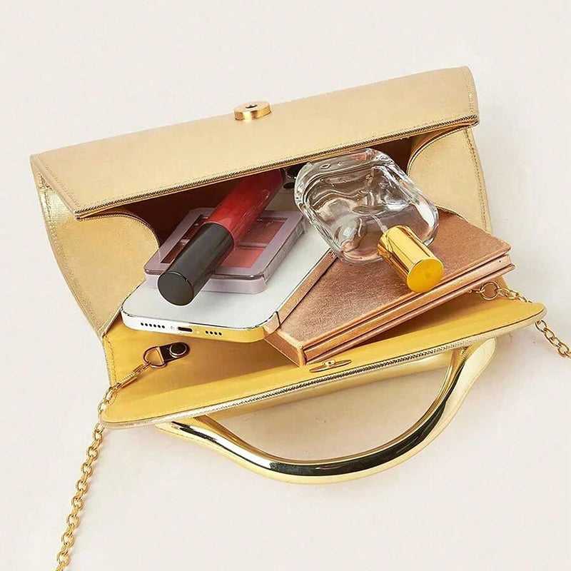 Elegant and luxurious women's evening gown bag, featuring a niche design and exquisite solid color women's handbag.