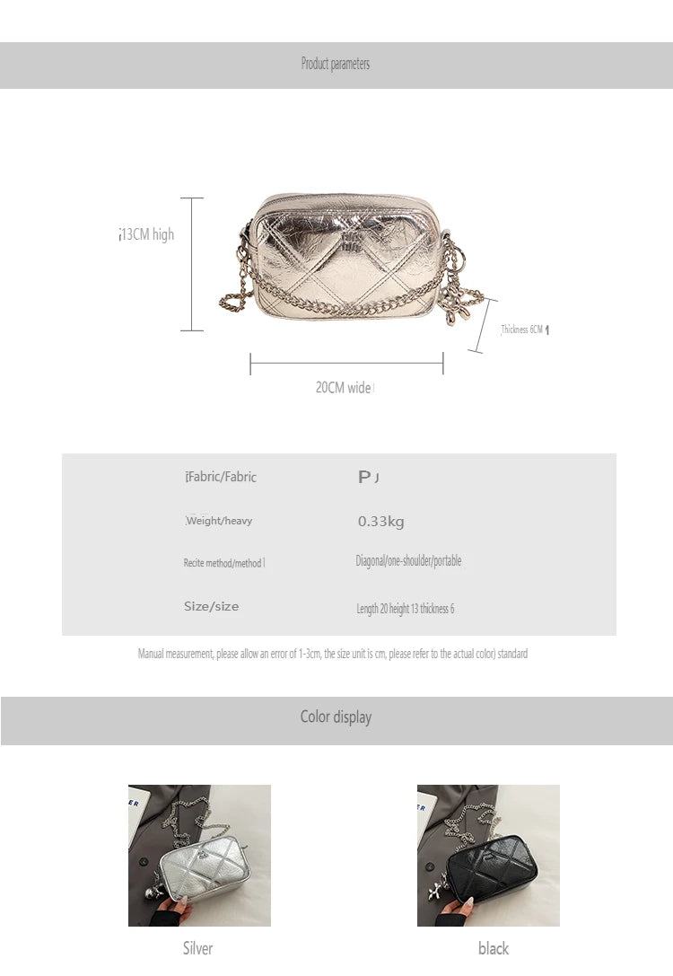 Luxury Silver Bowling Bag Women Top-Handle Bags Luxury Brand Designer's Crossbody Bags Small Lipstick Cosmetics Purses Bolsa
