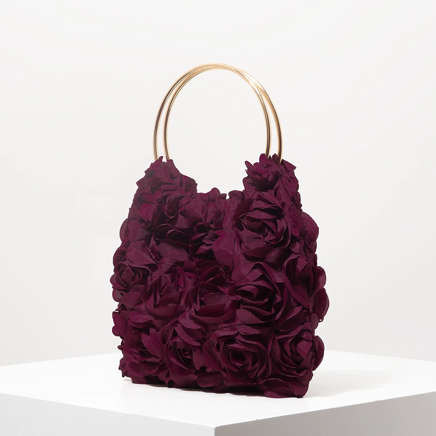 Luxury Rose Flower Tote Bags for Ladies， Prom Dresses for Women， Bag for Women Elegant， Wedding Items， Party Bag（Random Pattern）