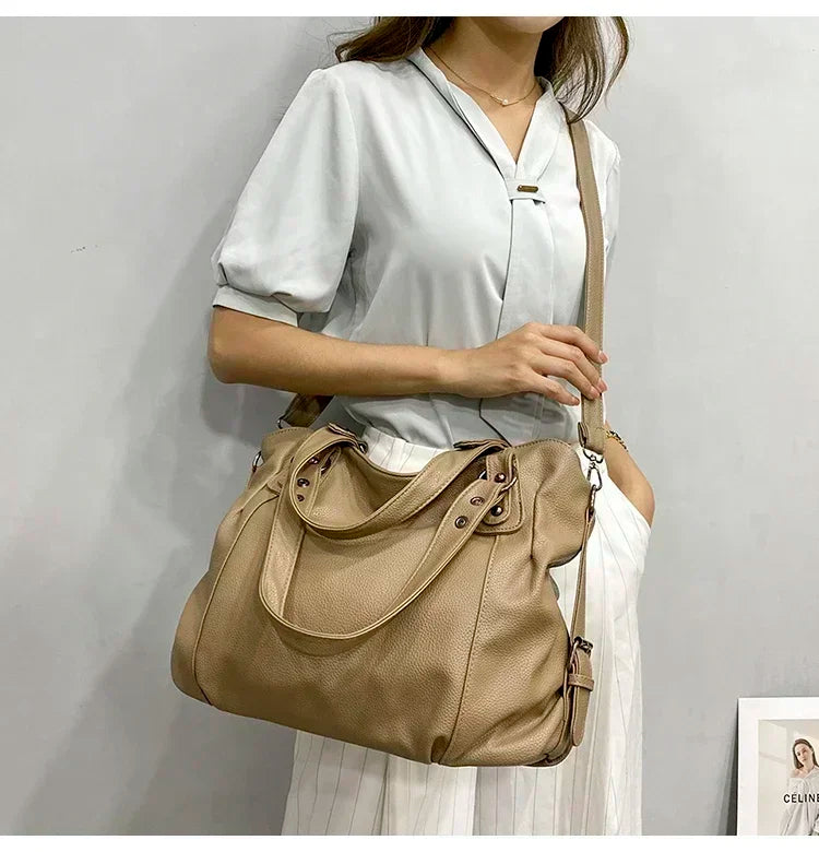 Female Hobo Handbag Large Capacity Shoulder Bags Big Stylsih Tote Bag Ladies Soft Leather Hobos Messenger Bags Women Shopper Bag