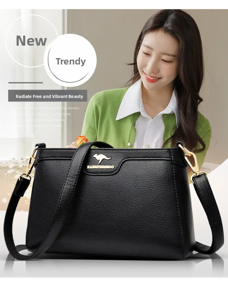 Fashionable Urban Women's Crossbody Bag Single Shoulder Bag Small Square Bag Stylish Mom Bag PU Material Medium Size Zipper O...