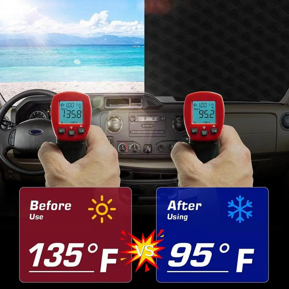 Magnetic Windshield Snow Cover Waterproof UV-Proof Sun Shade Protective Windscreen Cover Dustproof Frost Guard For SUVs RV Car