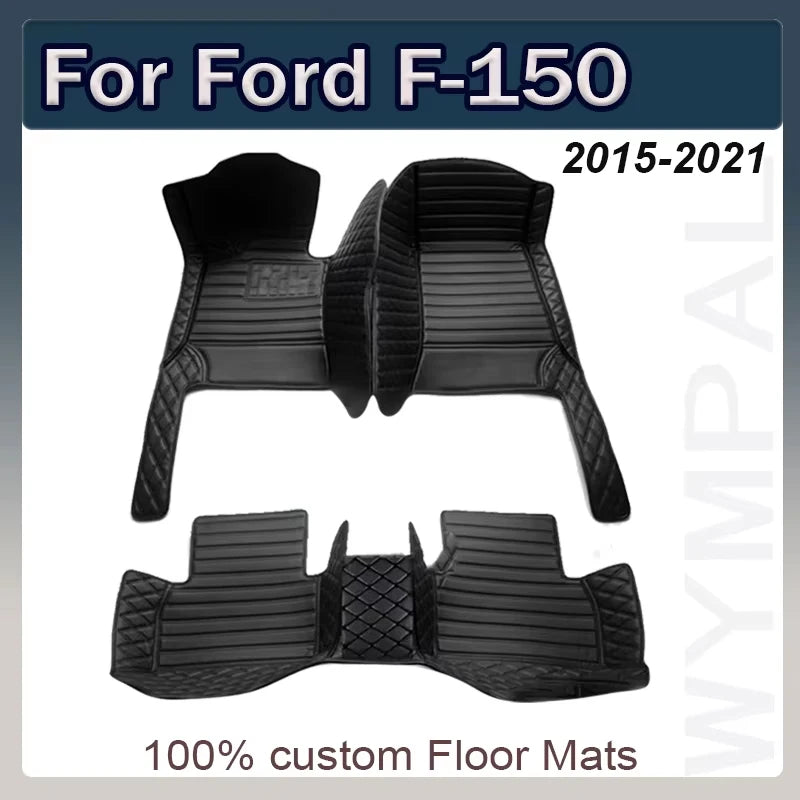 Car Floor Mats For Ford F-150 F150 F 150 4 Doors 2021 2020 2019 2018 2017 2016 2015 Interior Accessories Carpets Auto Styling