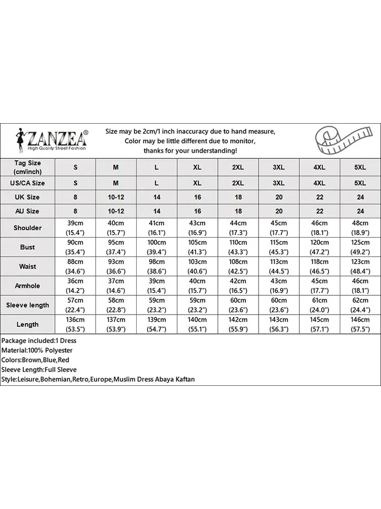 Muslim Hijab Dresses Abaya Eid Mubarek Robe Long Dress 2025 ZANZEA Women Elegant Long Sleeve Maxi Sundress Loose Vestidos Kaftan