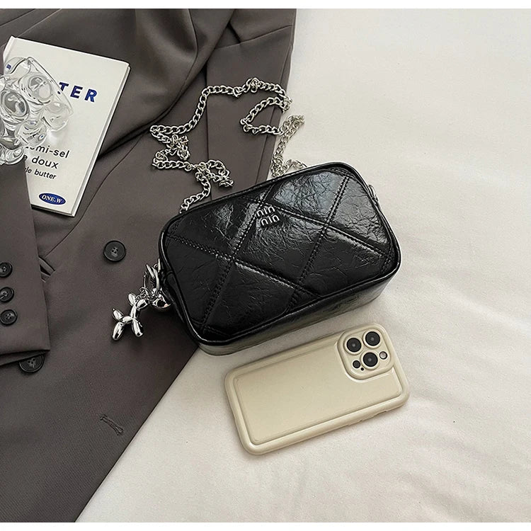 Luxury Silver Bowling Bag Women Top-Handle Bags Luxury Brand Designer's Crossbody Bags Small Lipstick Cosmetics Purses Bolsa