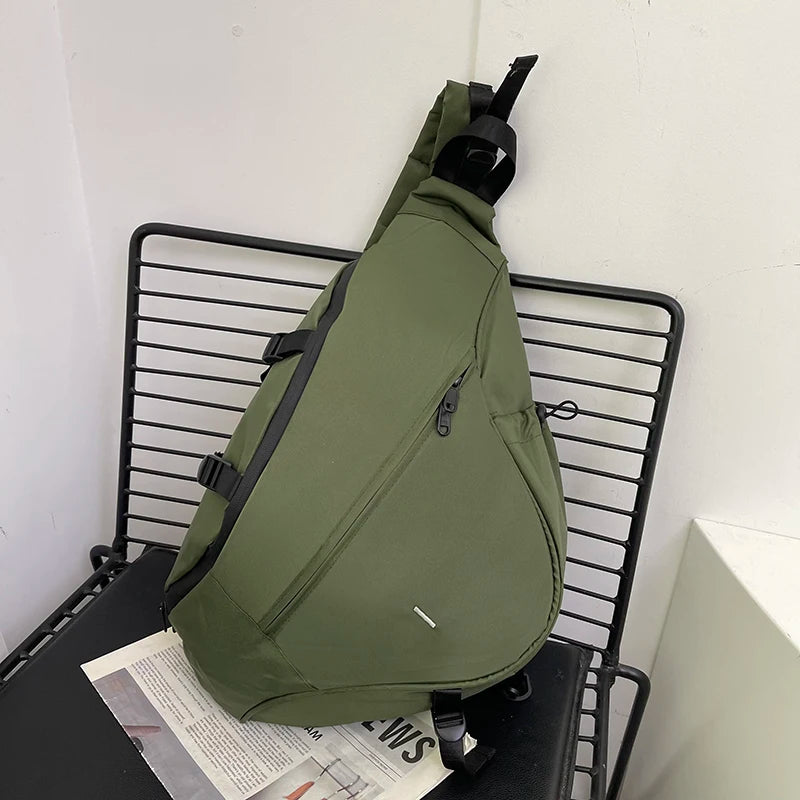 Sling Bags for Men Large Capacity Man Chest Bag Casual Travel Unisex Crossbody Bag Nylon Storage Shoulder Bag Student Backpacks