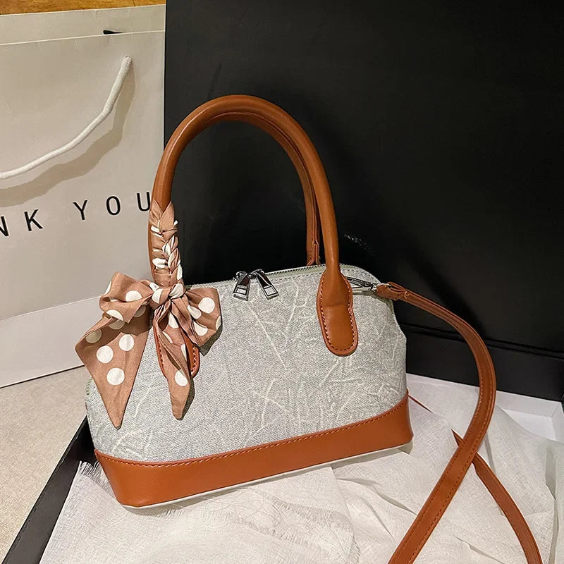 2024 New! Retro Stylish Ruffled Shell Bag - High - End Printed, Ideal for Women's Casual Outings & Versatile Use Free Shipping