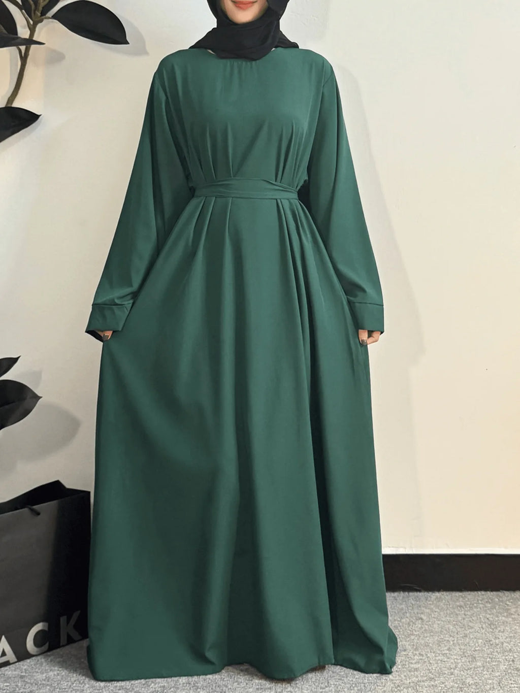 Muslim Abayas Women Kaftans Prayer Dress With Belt Full Sleeve Islamic Clothing Dubai Robe Ramadan Dresses Women Jilbabs
