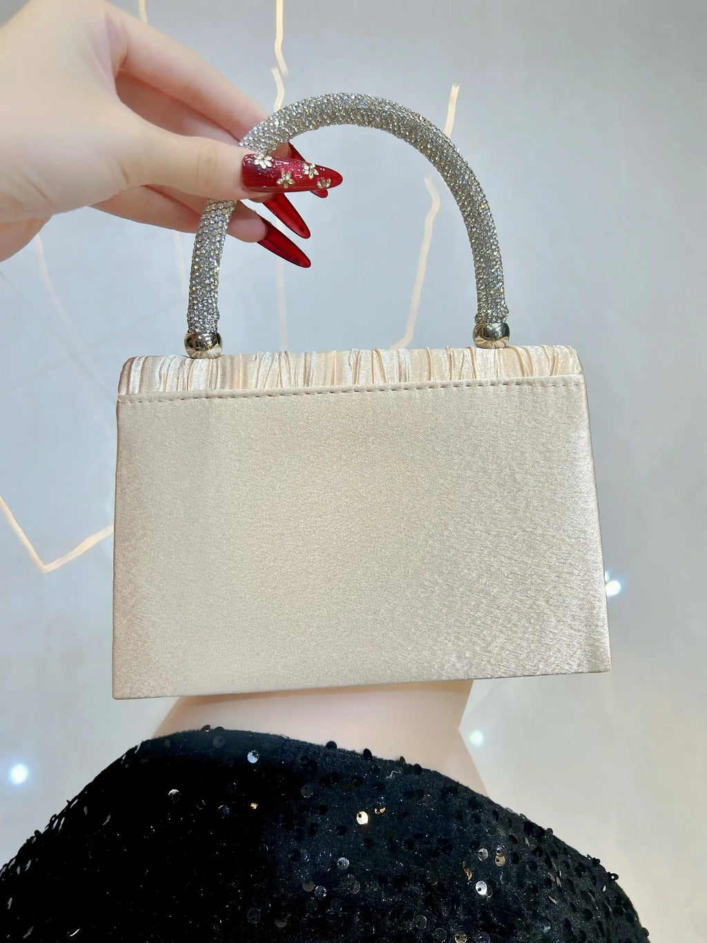 Luxury Handbags Women Bags Designer Evening Bags 2025 Fashion Shoulder Bags Dinner Party Purse Metal Handle Pouch Sac