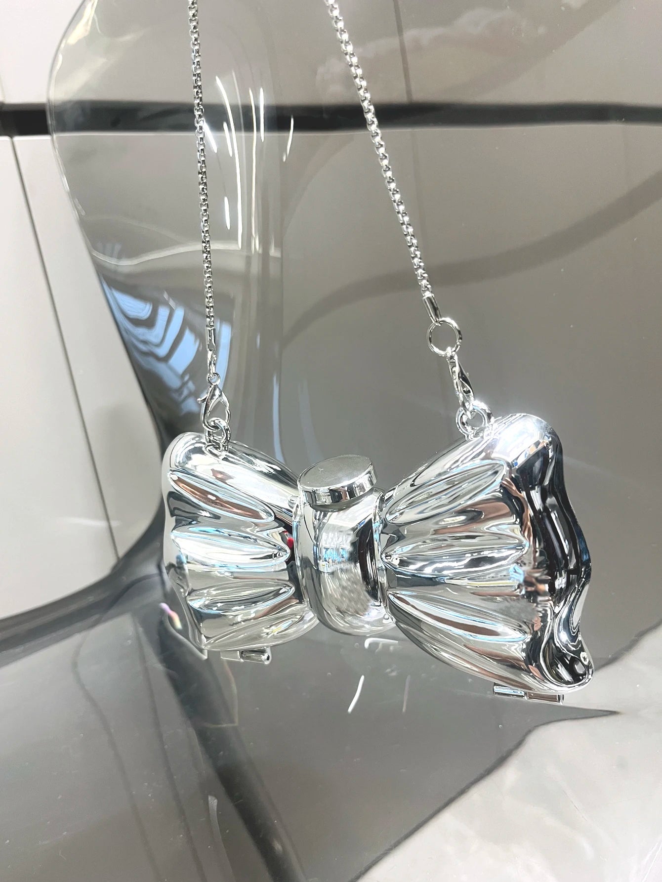 Golden Evening bag  Purses and handbag luxury Designer shoulder bags funny shape Party Wedding Round Acrylic Shiny Clutch purse