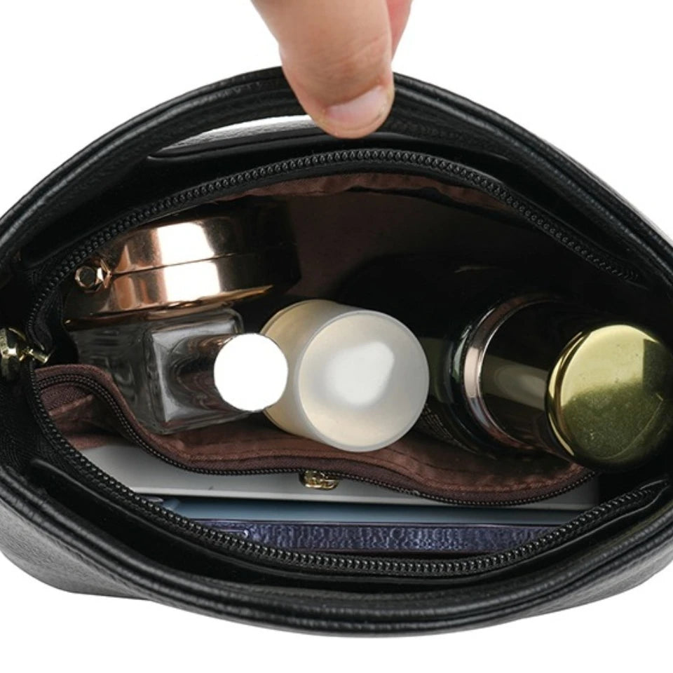 Retro Knurling Women Soft Pu Leather Top-Handle Bags Luxury Shoulder Crossbody Bags High Quality Purses and Handbags Sac A Main