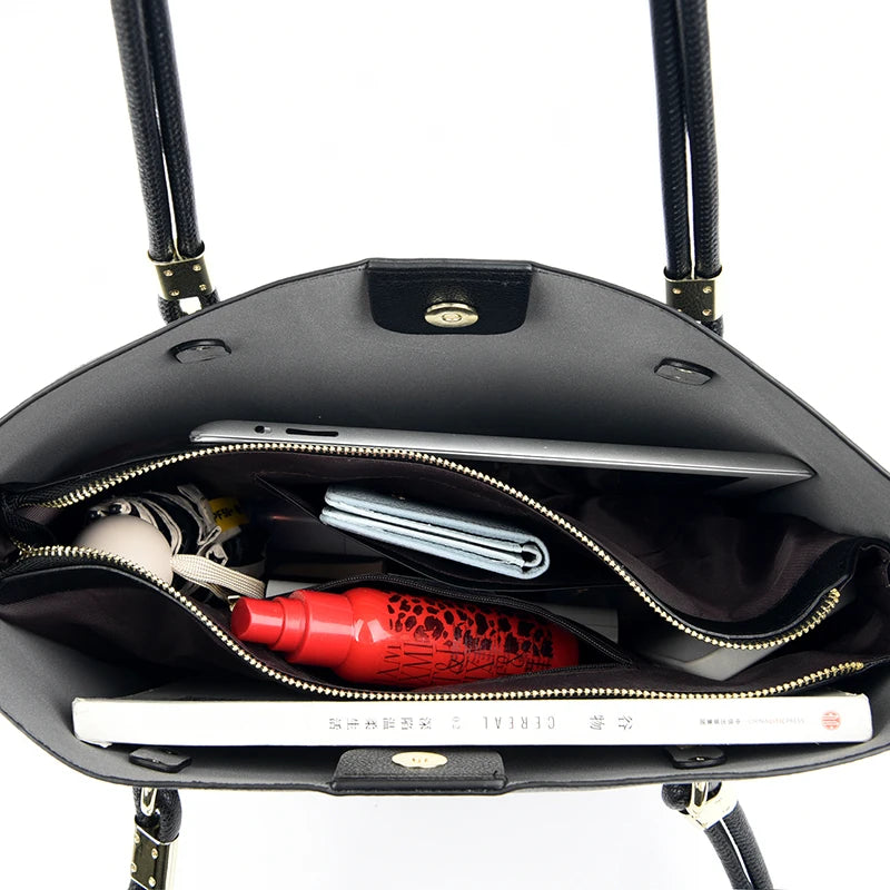 Women Hobo Bag Superior quality PU Leather Solid Shoulder Bag Bucket bag Fashion Large Capacity Handbag For School Work wallet