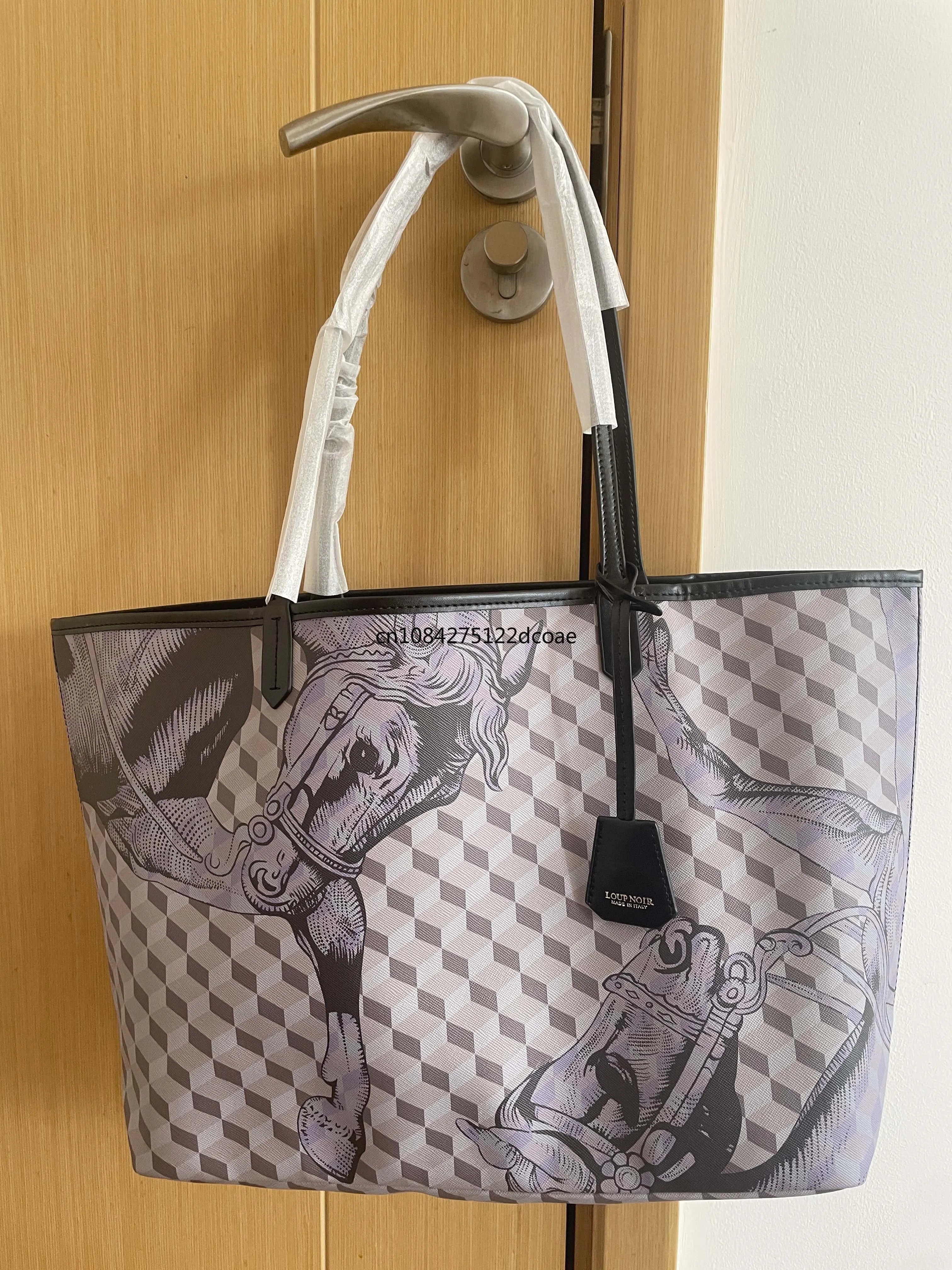 NEW LOUP NOIR Tote Bag for Women Shoulder Women Bags High Quality Famous Brands Bag Casual Totes Large Capacity Horse Noir Bag