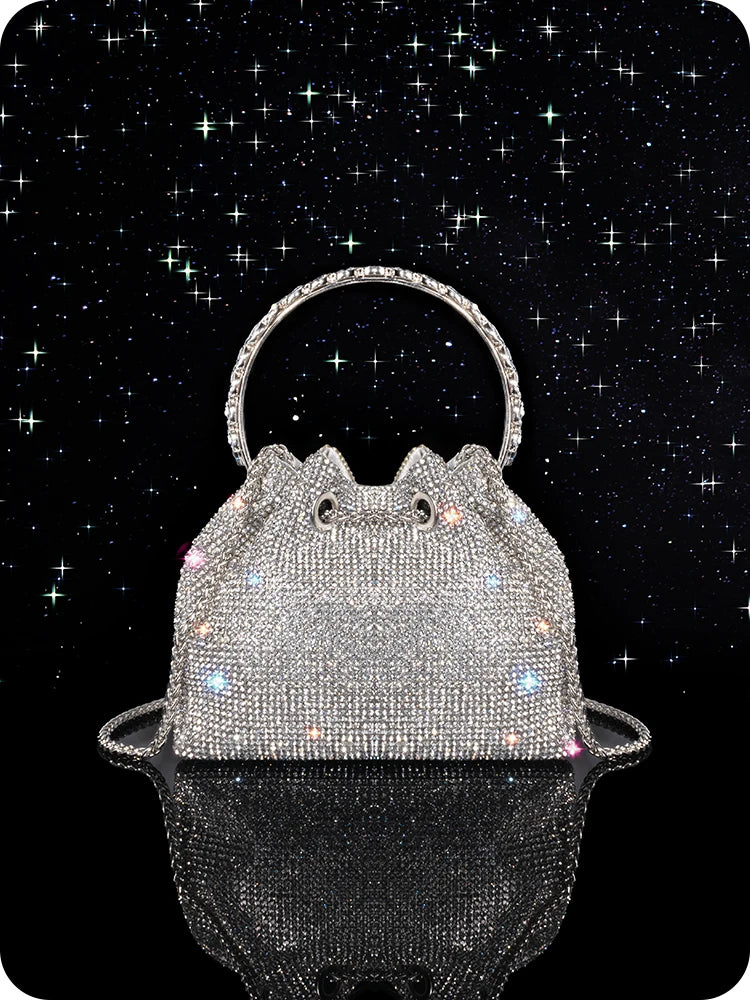Luxury Bag  Diamond Evening Bag  Silver Designer Bag  Handbags  Pearl Bag  Hand Bags  Luxury Handbags