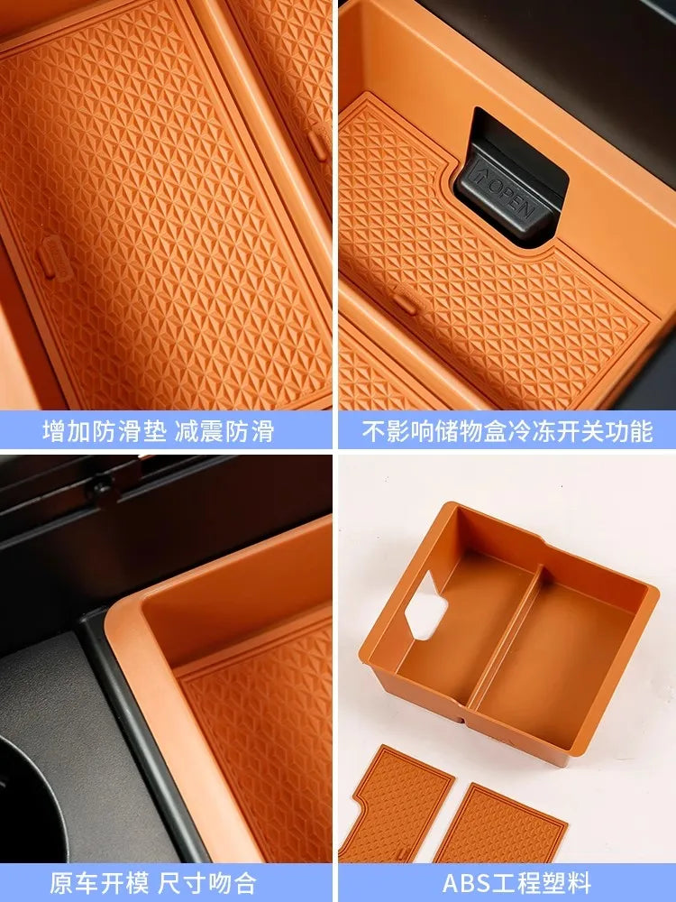 Hidden Storage Box For Great Wall GWM Haval H9 II 2024 2025 2nd Gen Car Center Console Armrest Box Layered Organized Container