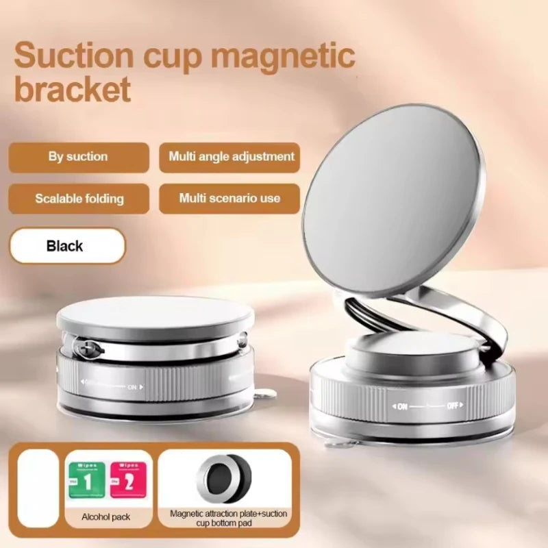 Magnetic Car Phone Mount with Adjustable 360° Rotation - Strong Suction Hands-Free Holder for Safe Driving Daily Commute