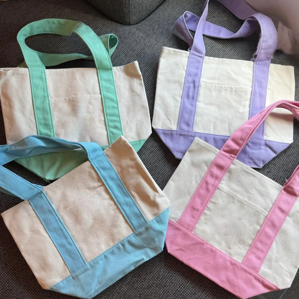 Canvas Tote Bag Large Canvas Tote Bags Reusable Grocery Carrier Fashionable Shopping Pouch For Camping  Single Shoulder Bags