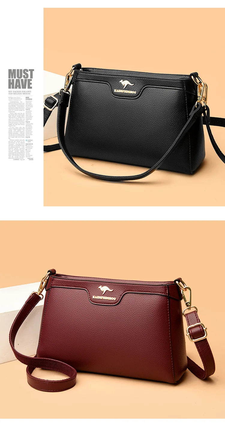 Fashionable Urban Women's Crossbody Bag Single Shoulder Bag Small Square Bag Stylish Mom Bag PU Material Medium Size Zipper O...