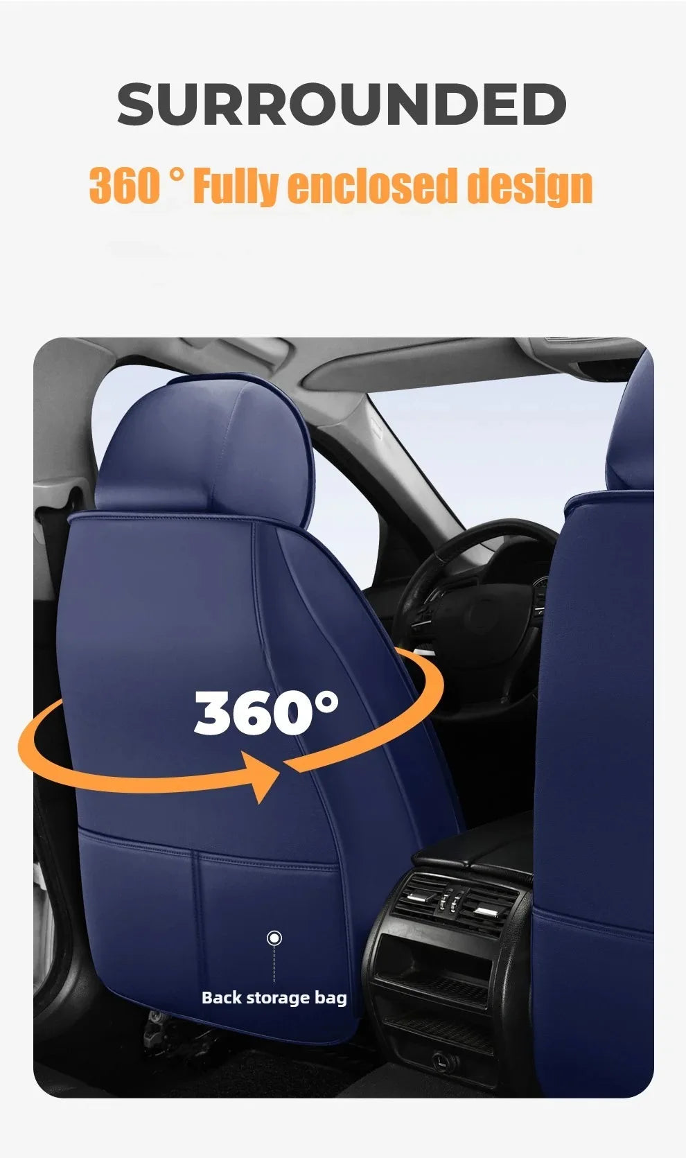 Ultra-Comfy & Durable Full-Wrap Leather Car Seat Covers – Premium Craftsmanship, All-Season, Universal Fit for Most Vehicles