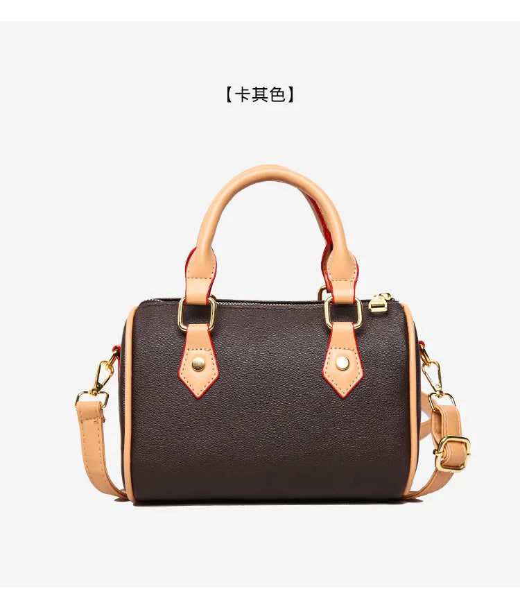 Luxury PU Women's Shoulder Bag - Pillow Boston Bag, Adjustable Crossbody/Handheld/Underarm, Spacious Multi-Way Purse