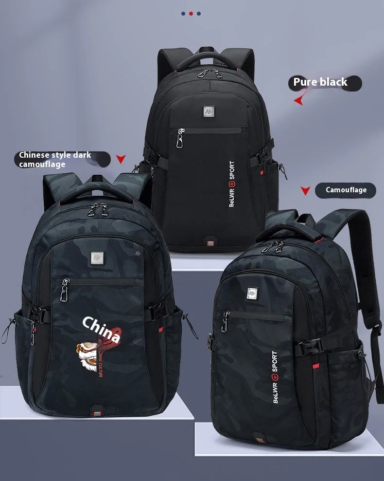 Backpack Primary School Middle School Students High School Bags Large Capacity Ultra-light Load Reduction Outdoor Travel Busines