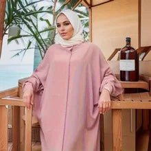 Muslim Women's Long Sleeve Shirt with Pocket Cover Collar Hot Sale Of The Season Spring Summer New Style Comfortable Casual C...
